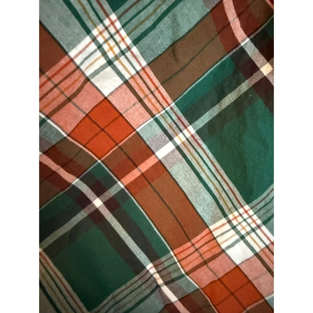 Gymboree Girls 4T Plaid Shirt Dress Noble Forest Green Orange Cotton NWT 3040651